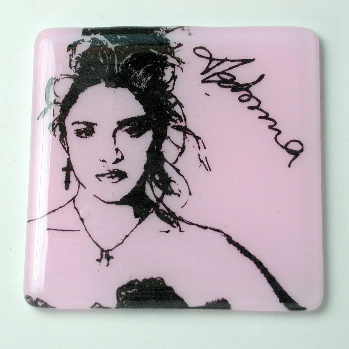 Madonna Fused Glass 4" Single Coaster (discontinued color)