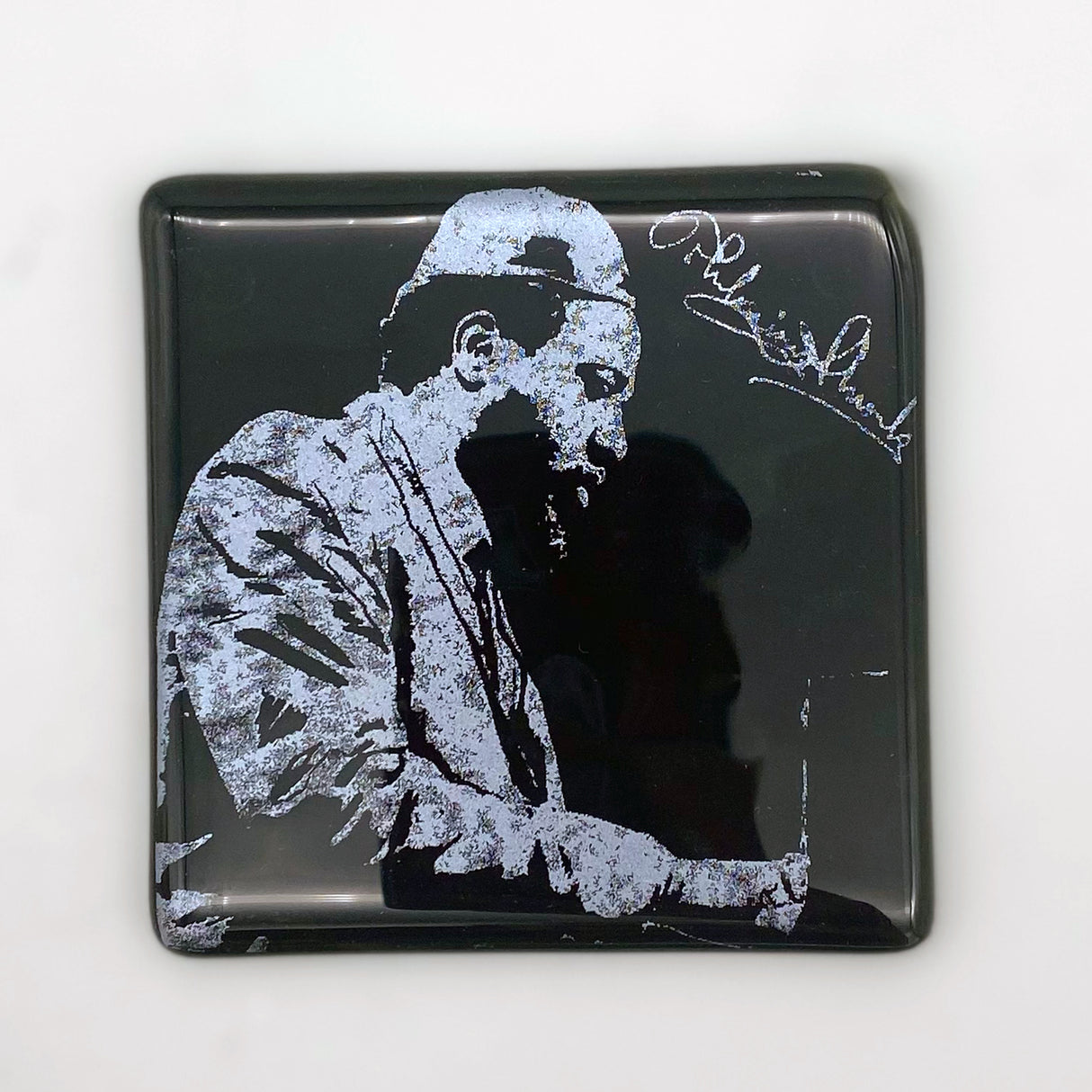 Thelonious Monk Fused Glass 4" Single Coaster