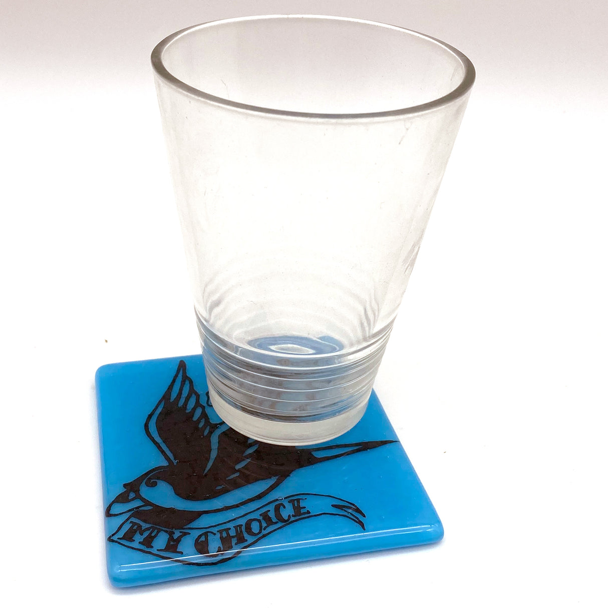 My Body My Choice Fused Glass 4" Single Coaster