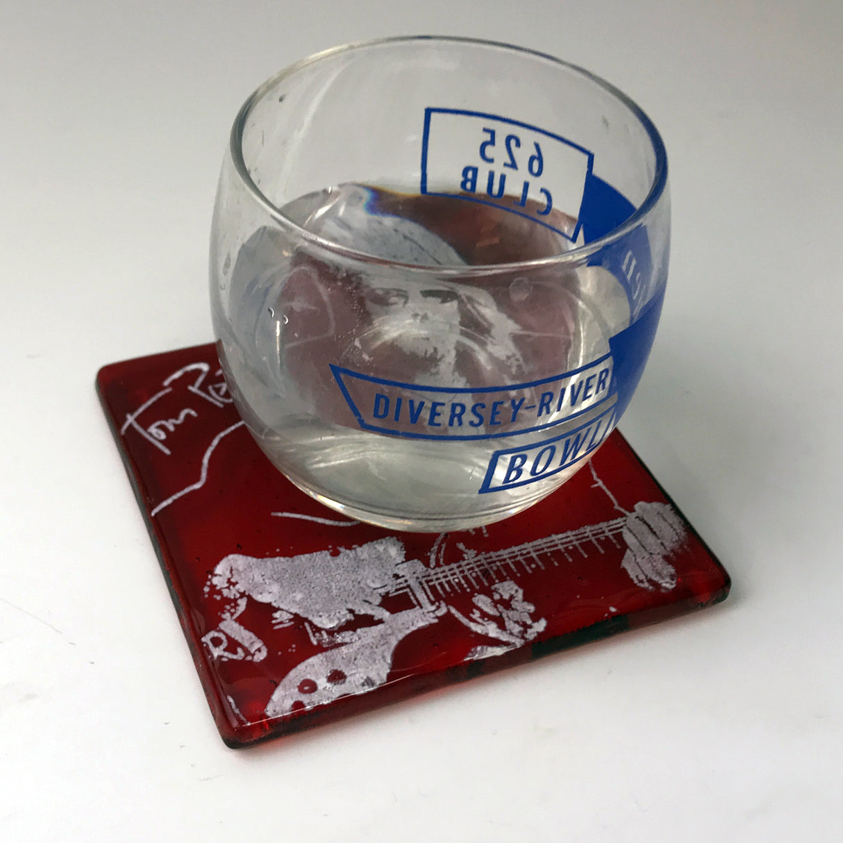Tom Petty Fused Glass 4" Single Coaster