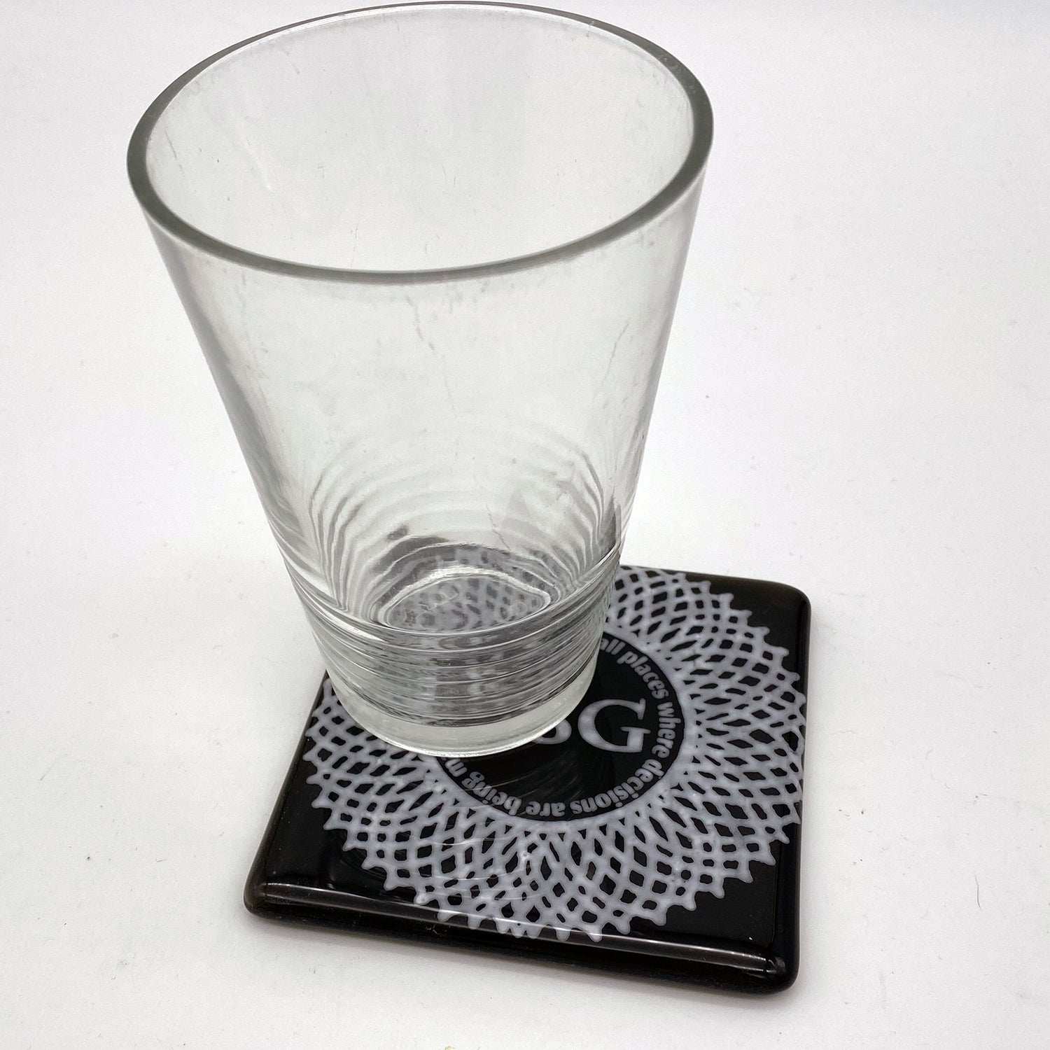 Ruth Bader Ginsburg  Collar Fused Glass 4" Single Coaster