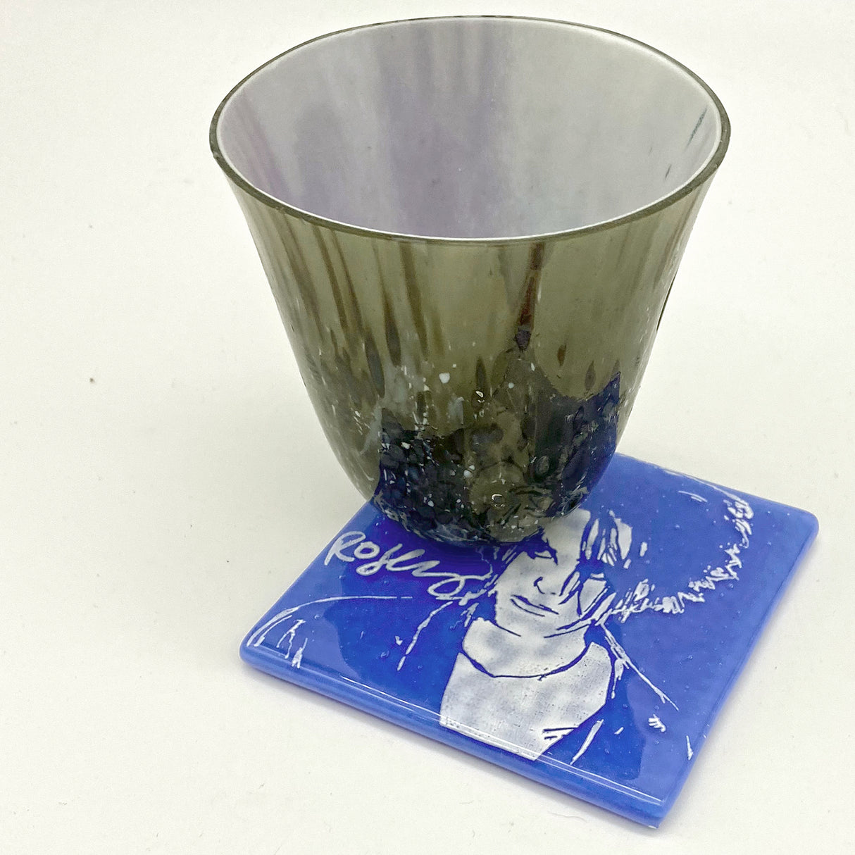 Robert Smith Fused Glass 4" Single Coaster