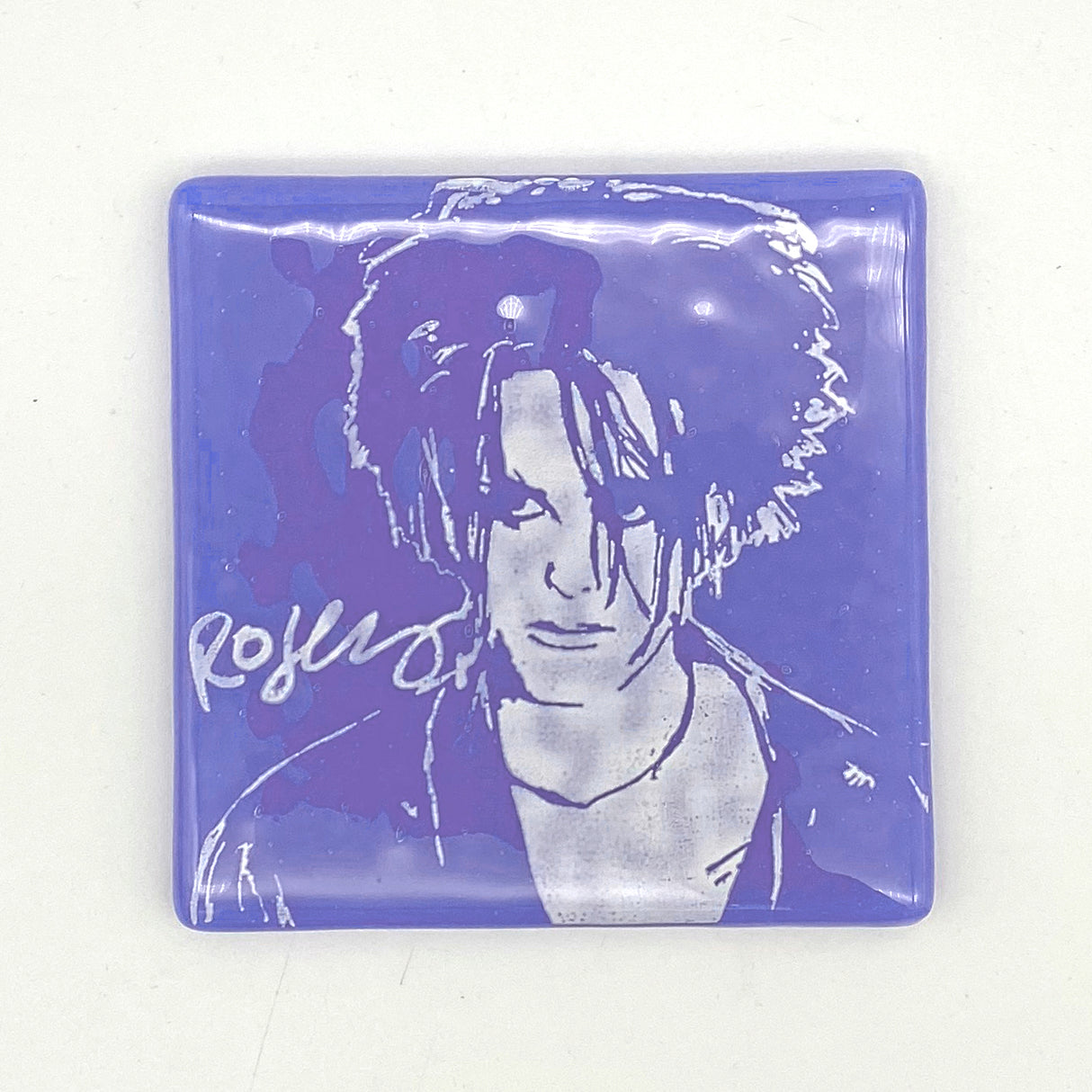 Robert Smith Fused Glass 4" Single Coaster