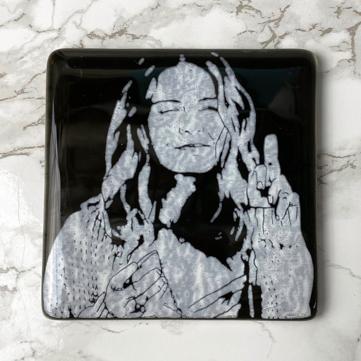 Schitt's Creek Actor Annie Murphy Fused Glass 4" Single Coaster