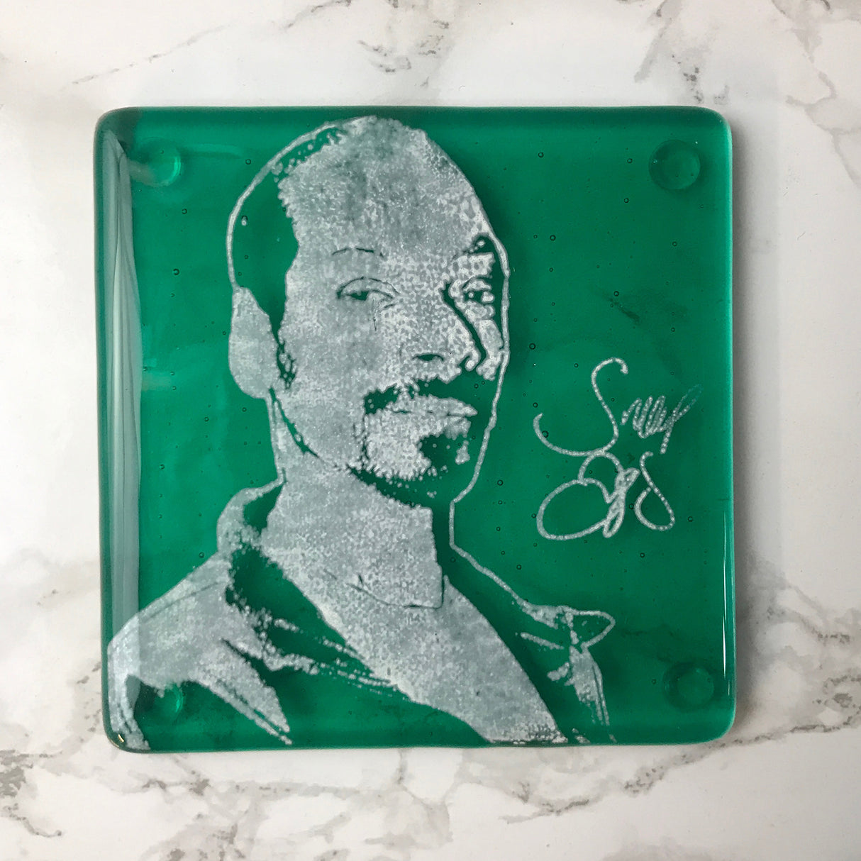 Snoop Fused Glass 4" Single Coaster