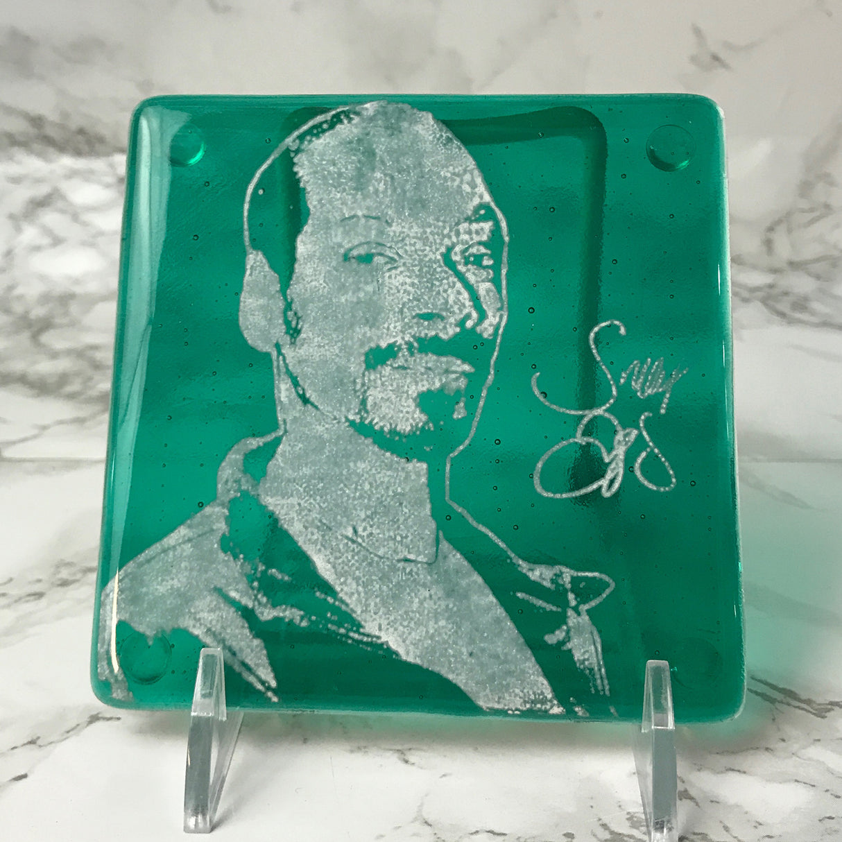 Snoop Fused Glass 4" Single Coaster