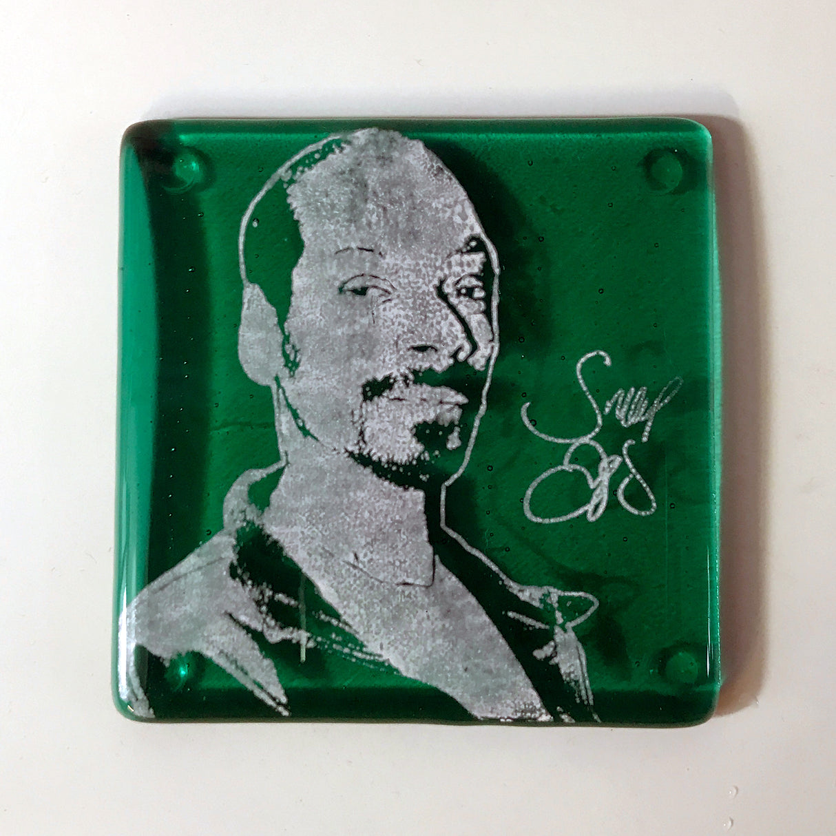 Snoop Fused Glass 4" Single Coaster