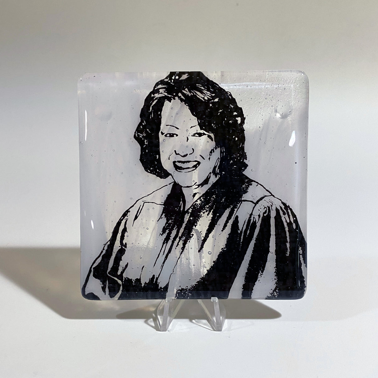 Sonia Sotomayor  Fused Glass 4" Single Coaster
