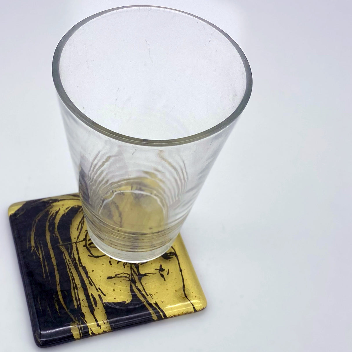 Gloria Steinem Fused Glass 4" Single Coaster