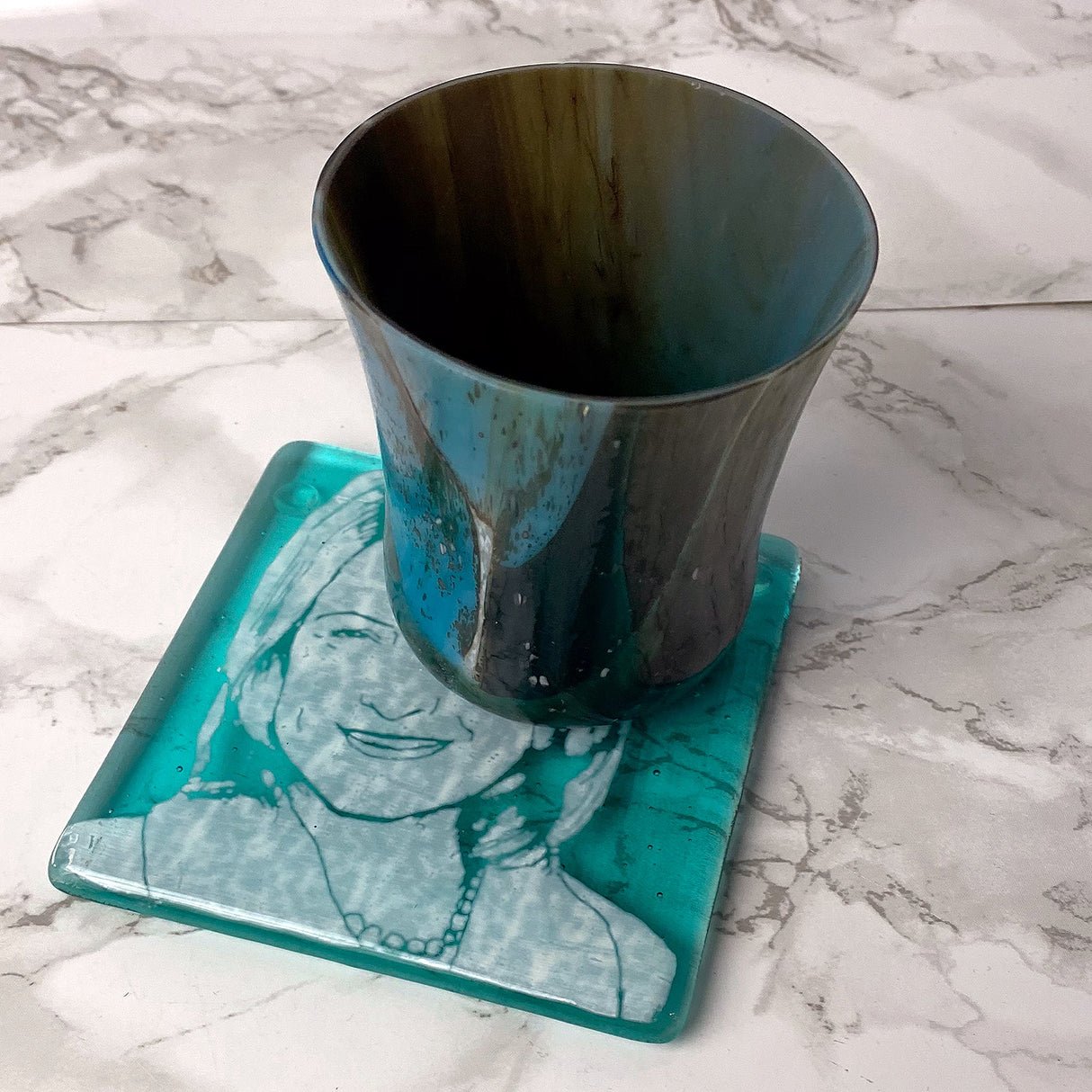 Martha Stewart Fused Glass 4" Single Coaster