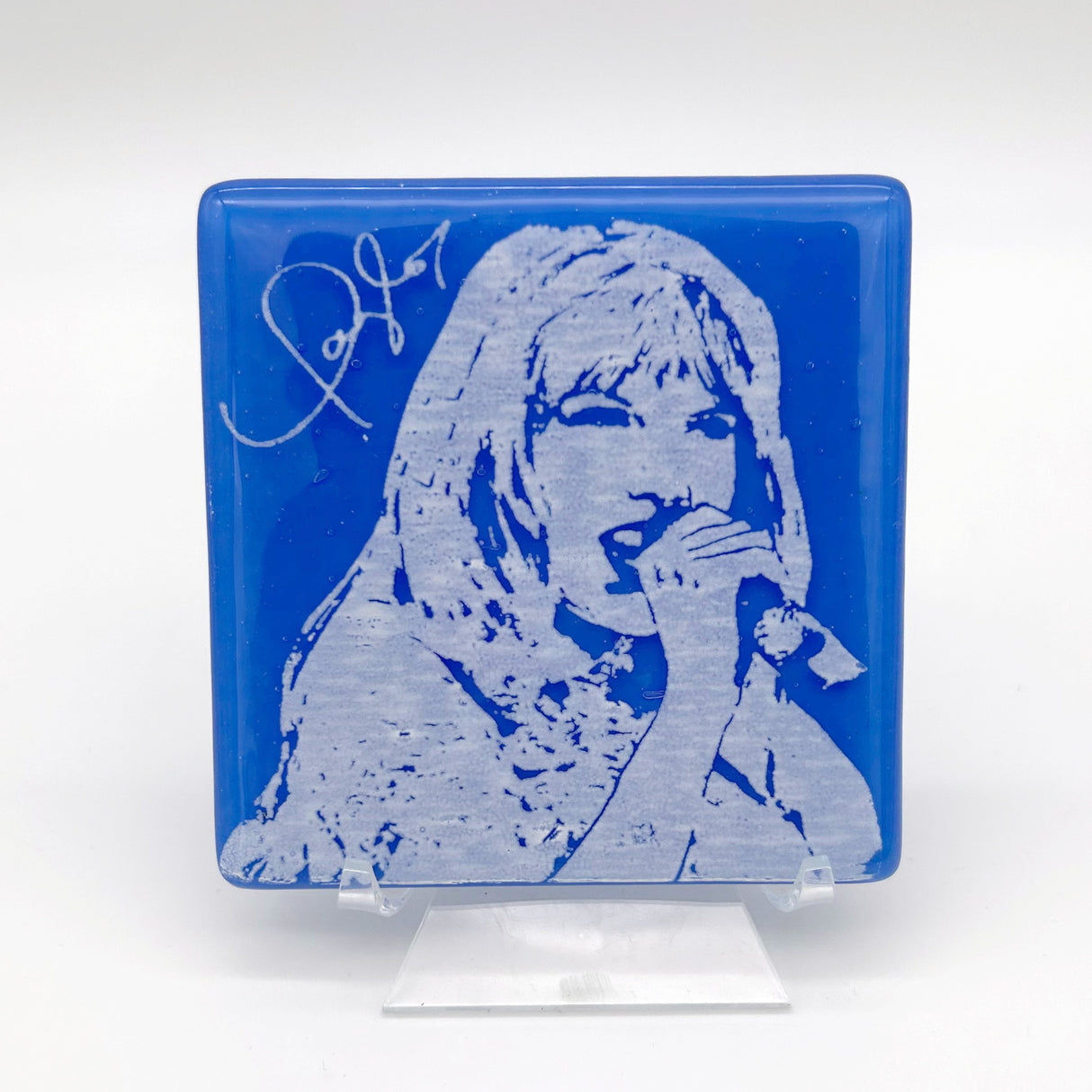 Taylor Swift Fused Glass 4" Single Coaster
