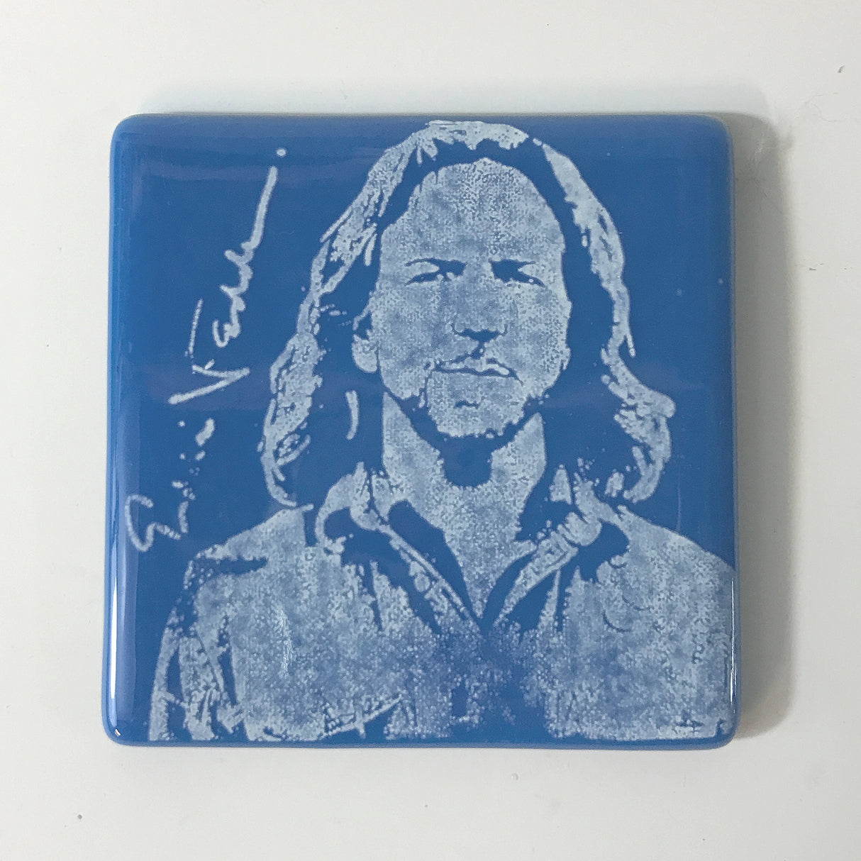 Eddie Vedder Fused Glass 4" Single Coaster
