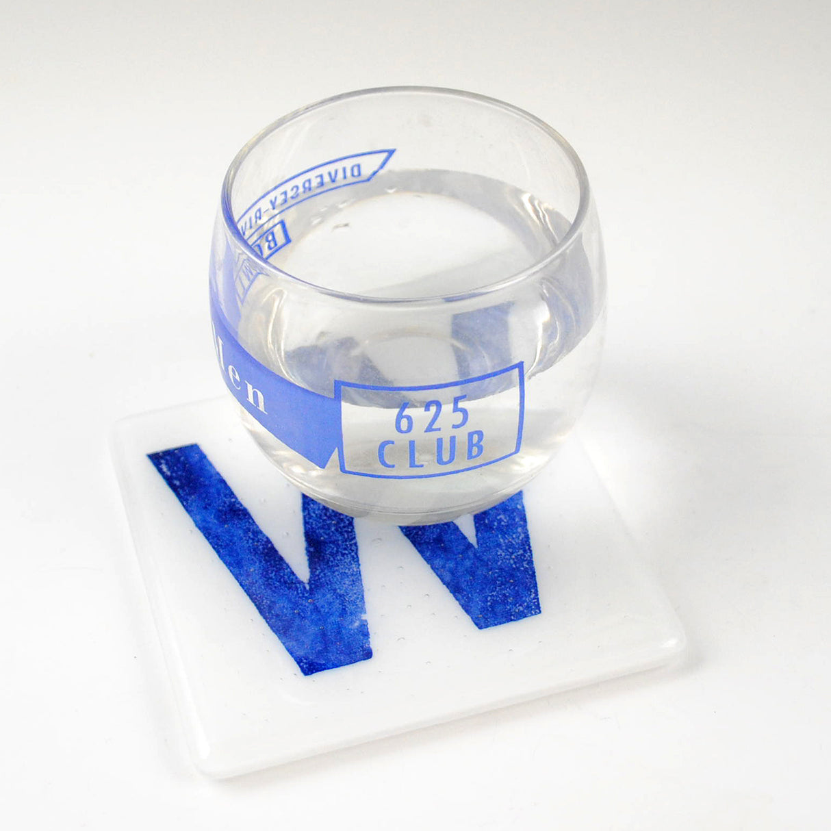 Chicago W Fused Glass 4" Single Coaster