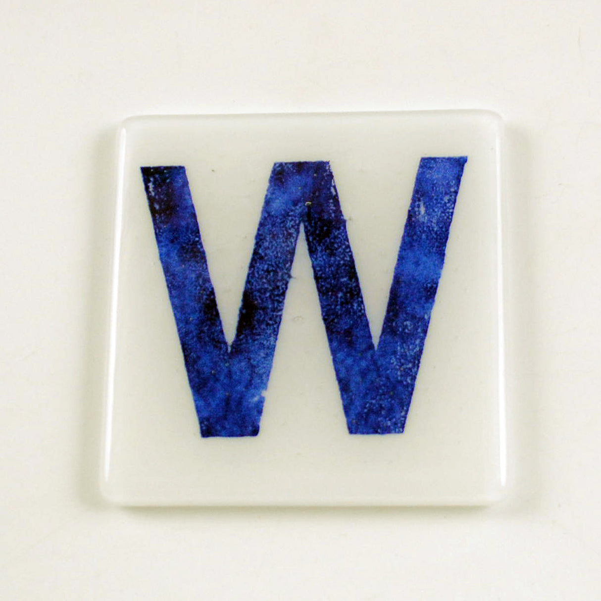 Chicago W Fused Glass 4" Single Coaster