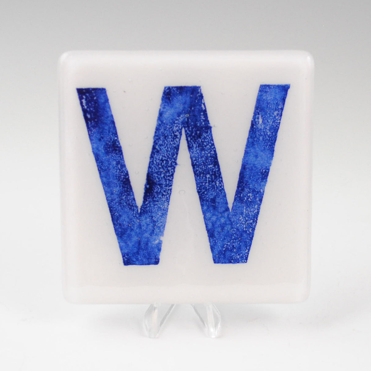 Chicago W Fused Glass 4" Single Coaster