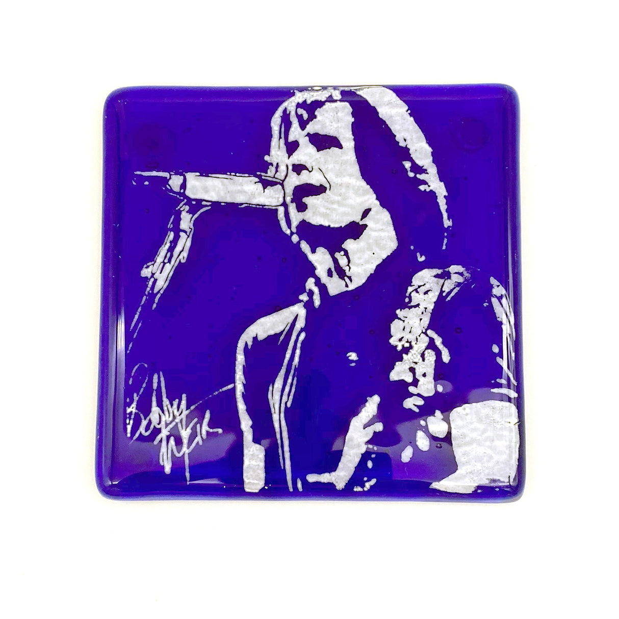 Bob Weir Fused Glass 4" Single Coaster