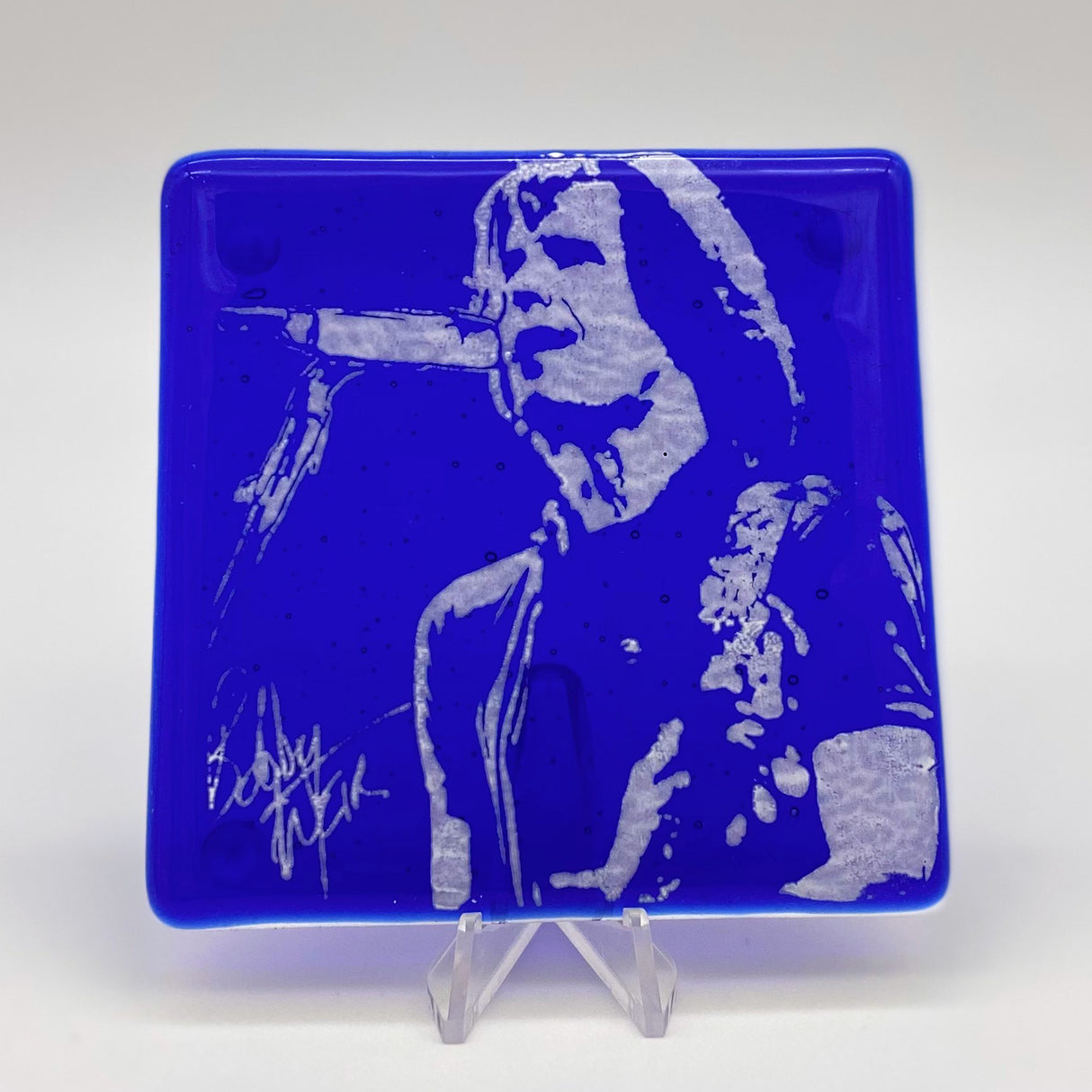 Bob Weir Fused Glass 4" Single Coaster