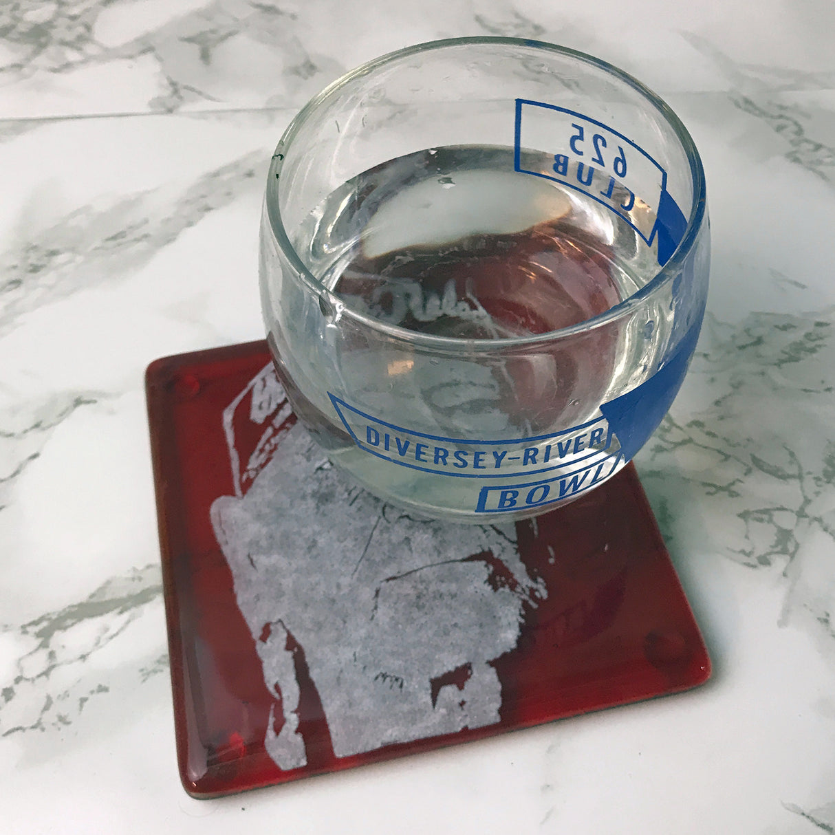 Willie Nelson (Bandana) Fused Glass 4" Single Coaster