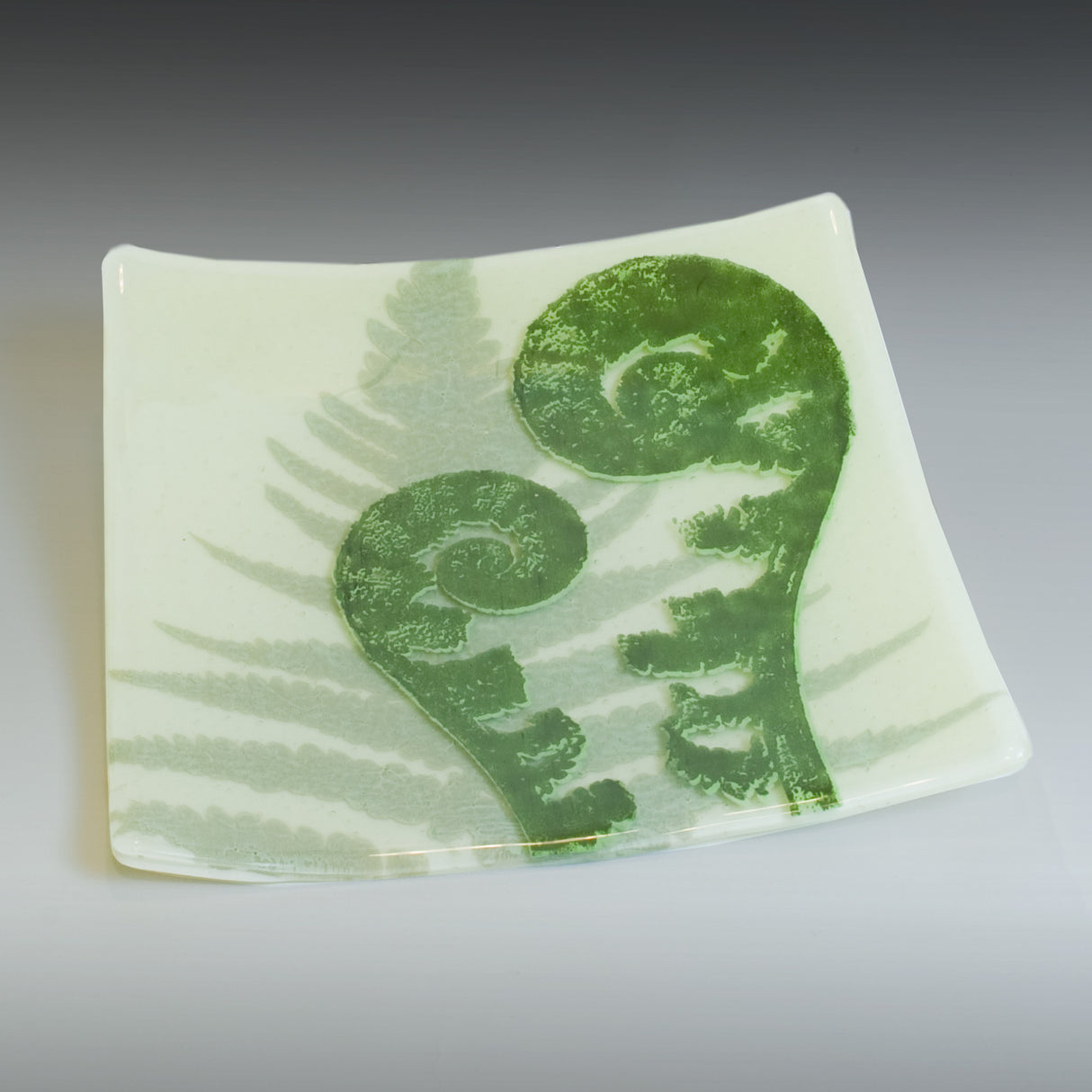 Custom Fused Glass 8" Square Platter