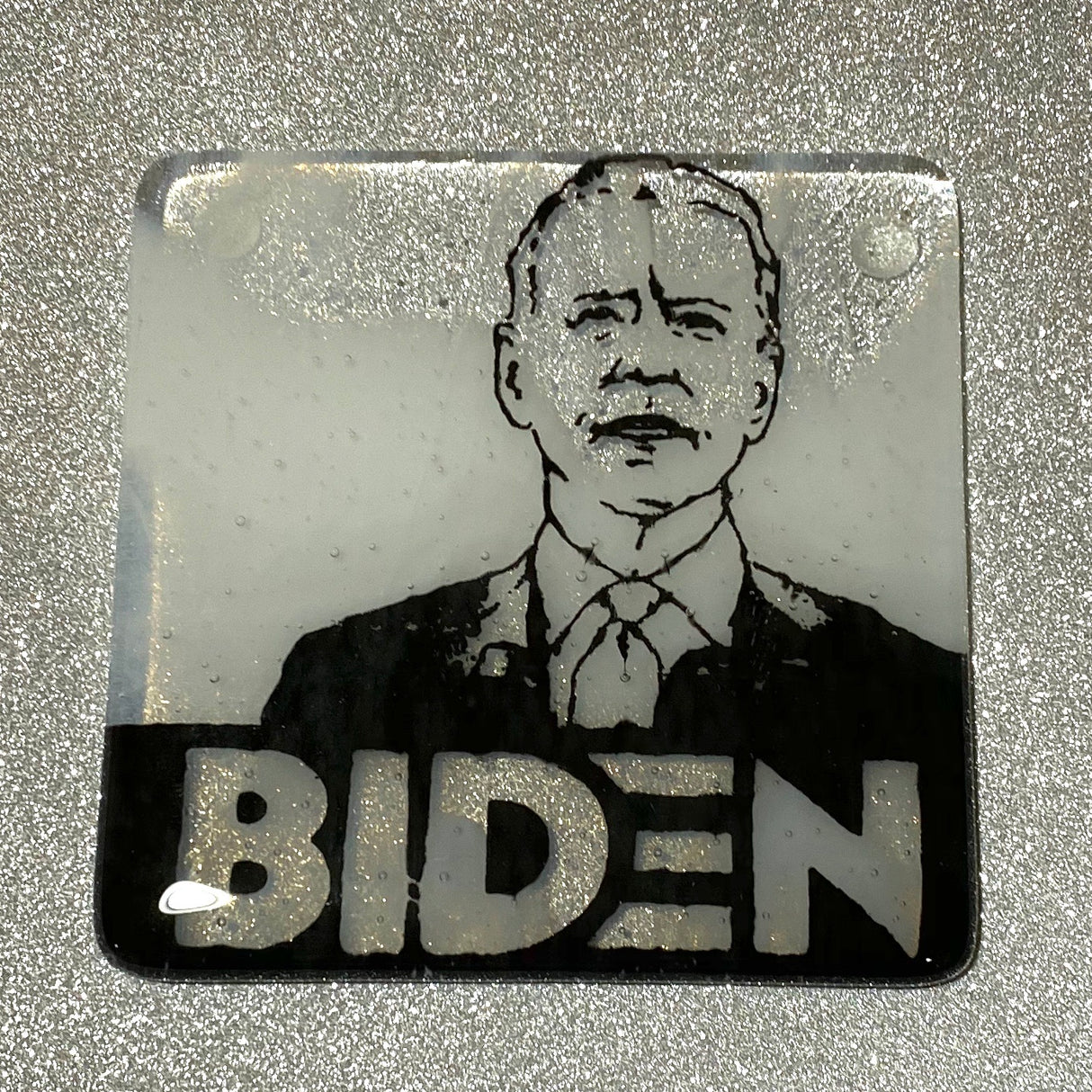 Joe Biden Fused Glass 4" Single Coaster