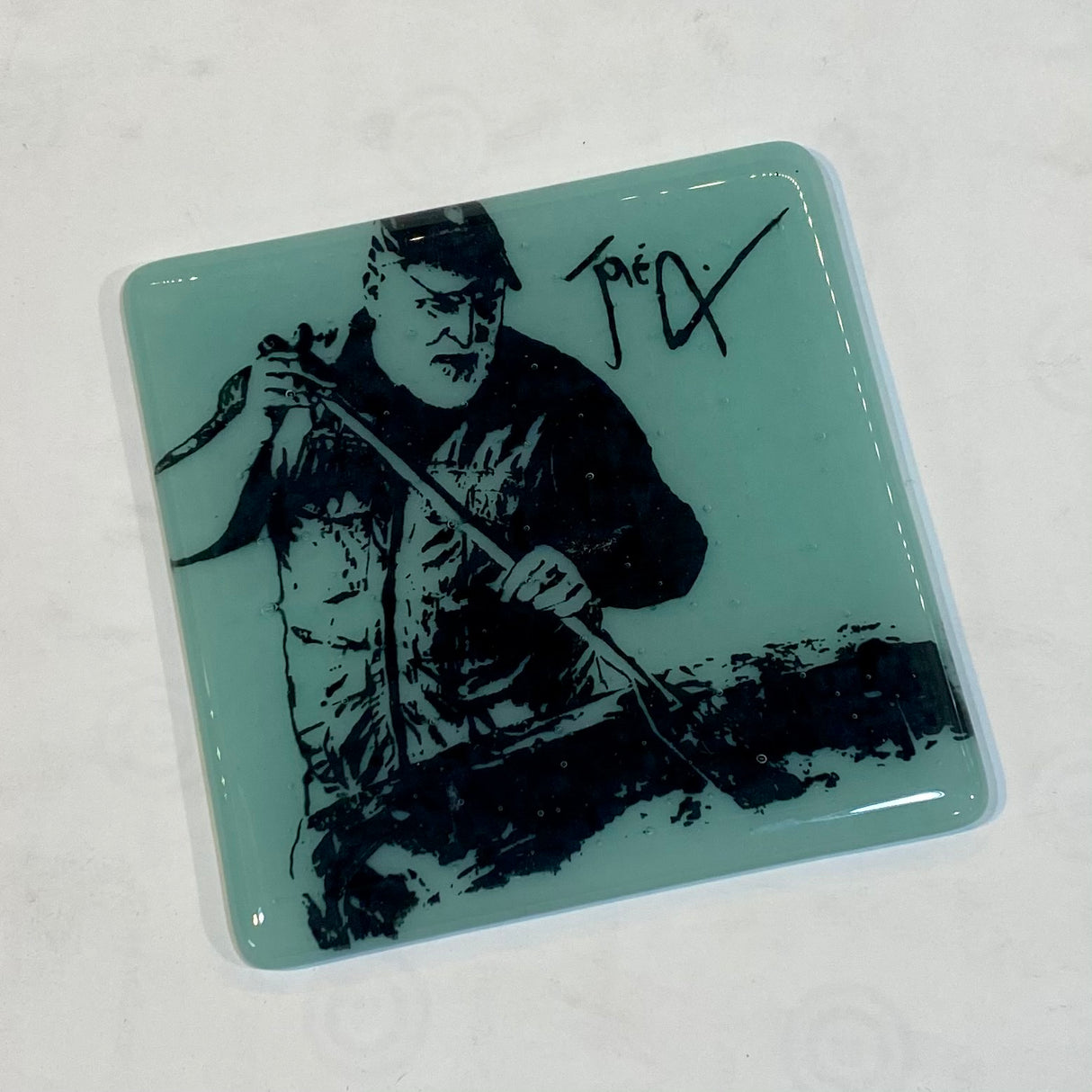 Jose Andres Fused Glass 4" Single Coaster