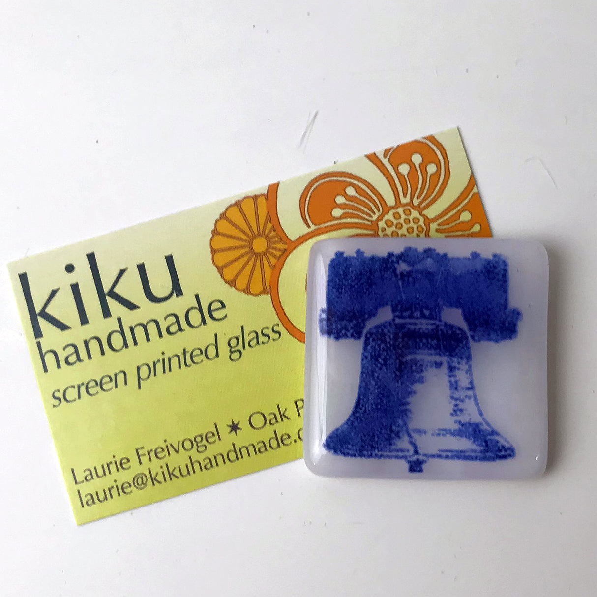 Philadelphia Liberty Bell Fused Glass 1.75" Magnet