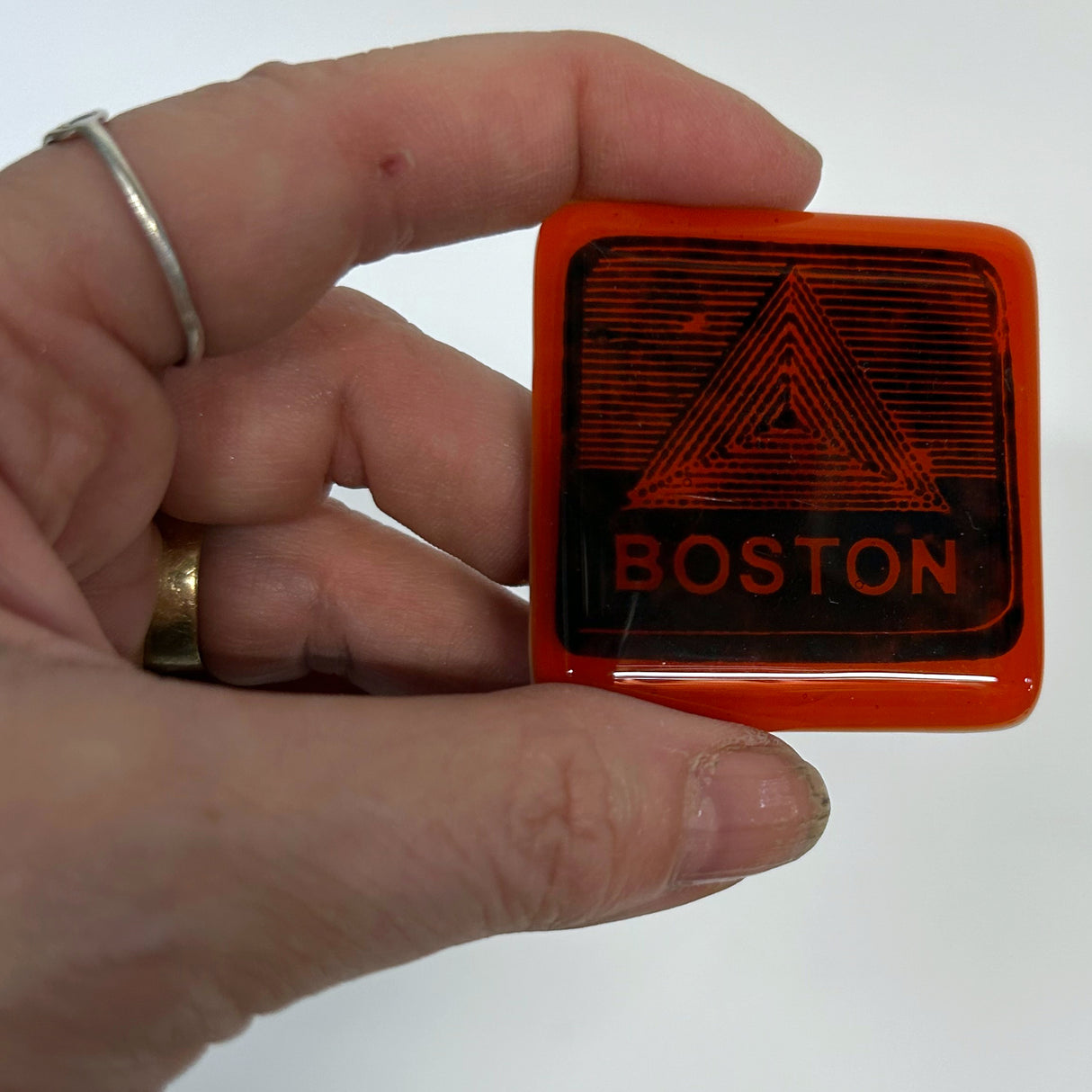 Boston Fused Glass 1.75" Magnet