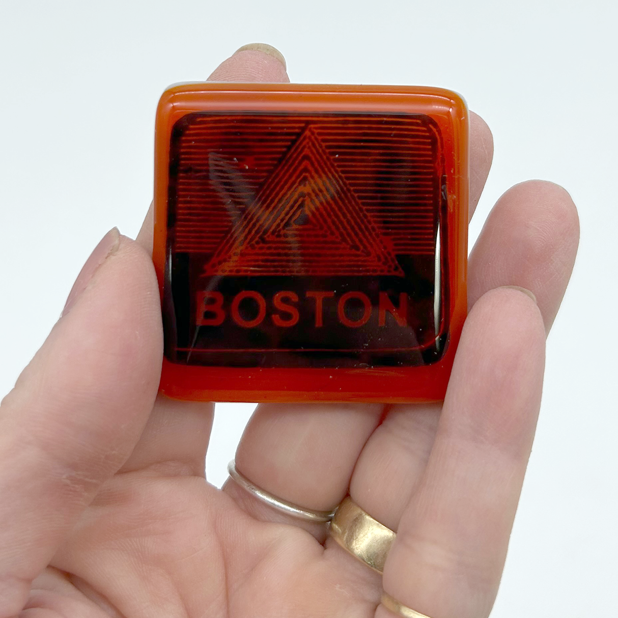 Boston Citgo Fused Glass 1.75" Magnet - made to order
