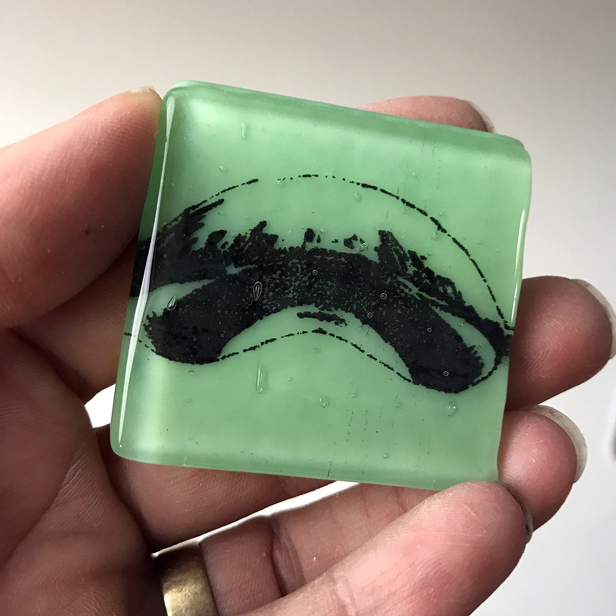 Chicago Bean Cloudgate Fused Glass 1.75" Magnet