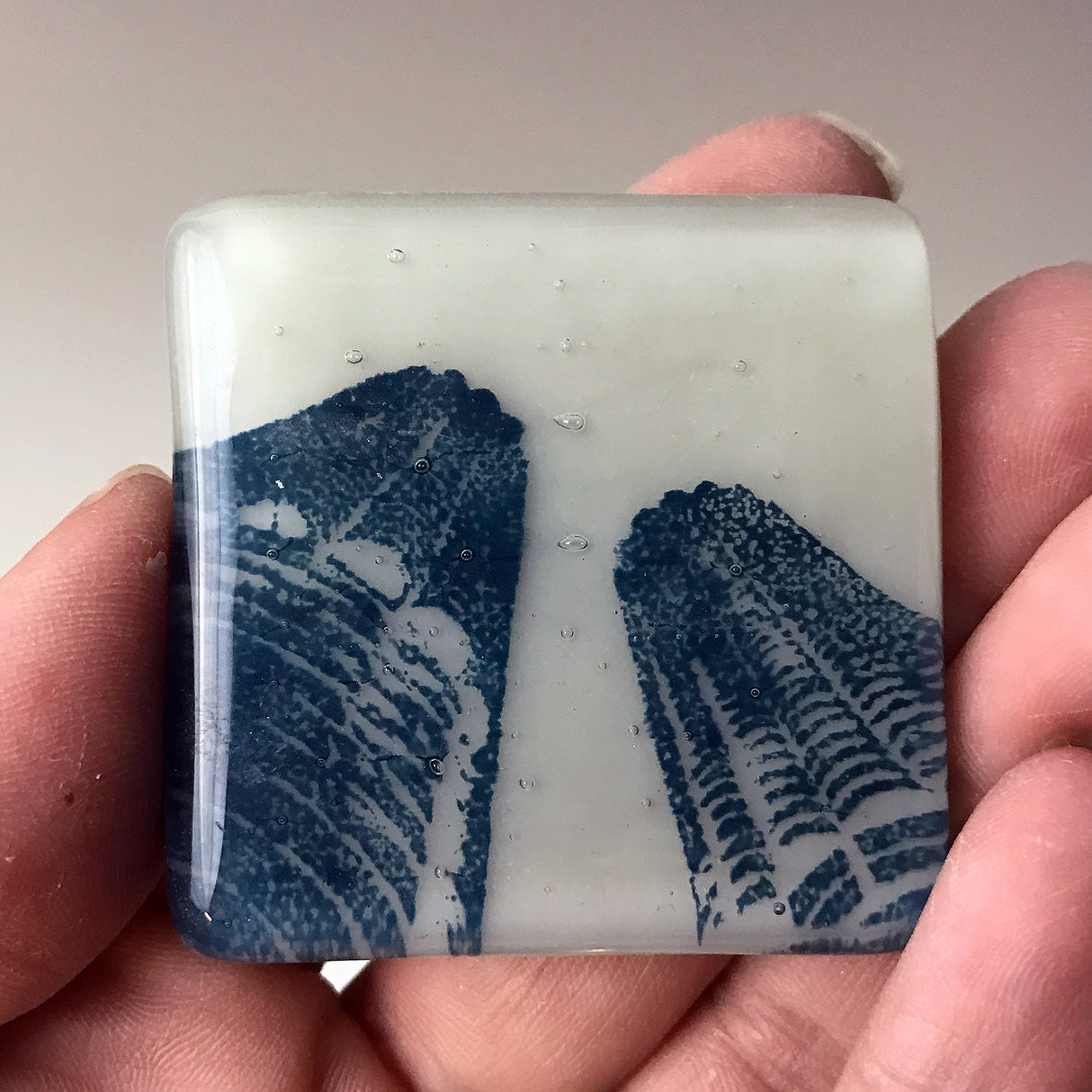 Chicago Marina City Fused Glass 1.75" Magnet