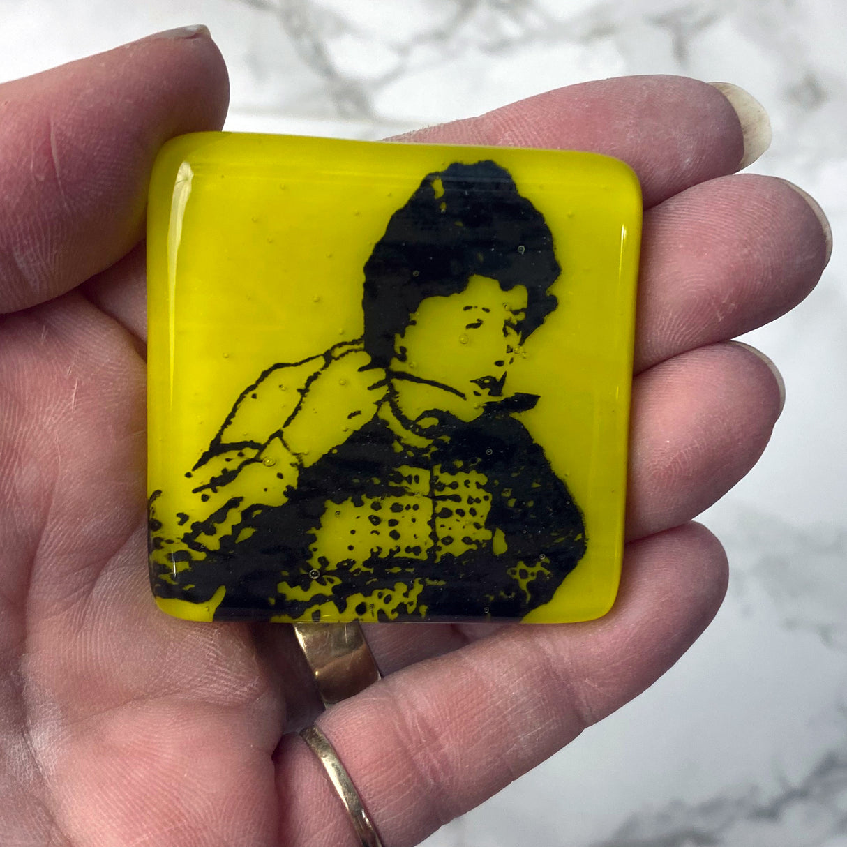 Julia Child Fused Glass 1.75" Magnet