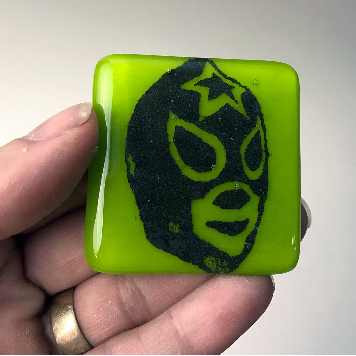 Lucha Fused Glass 1.75" Magnet