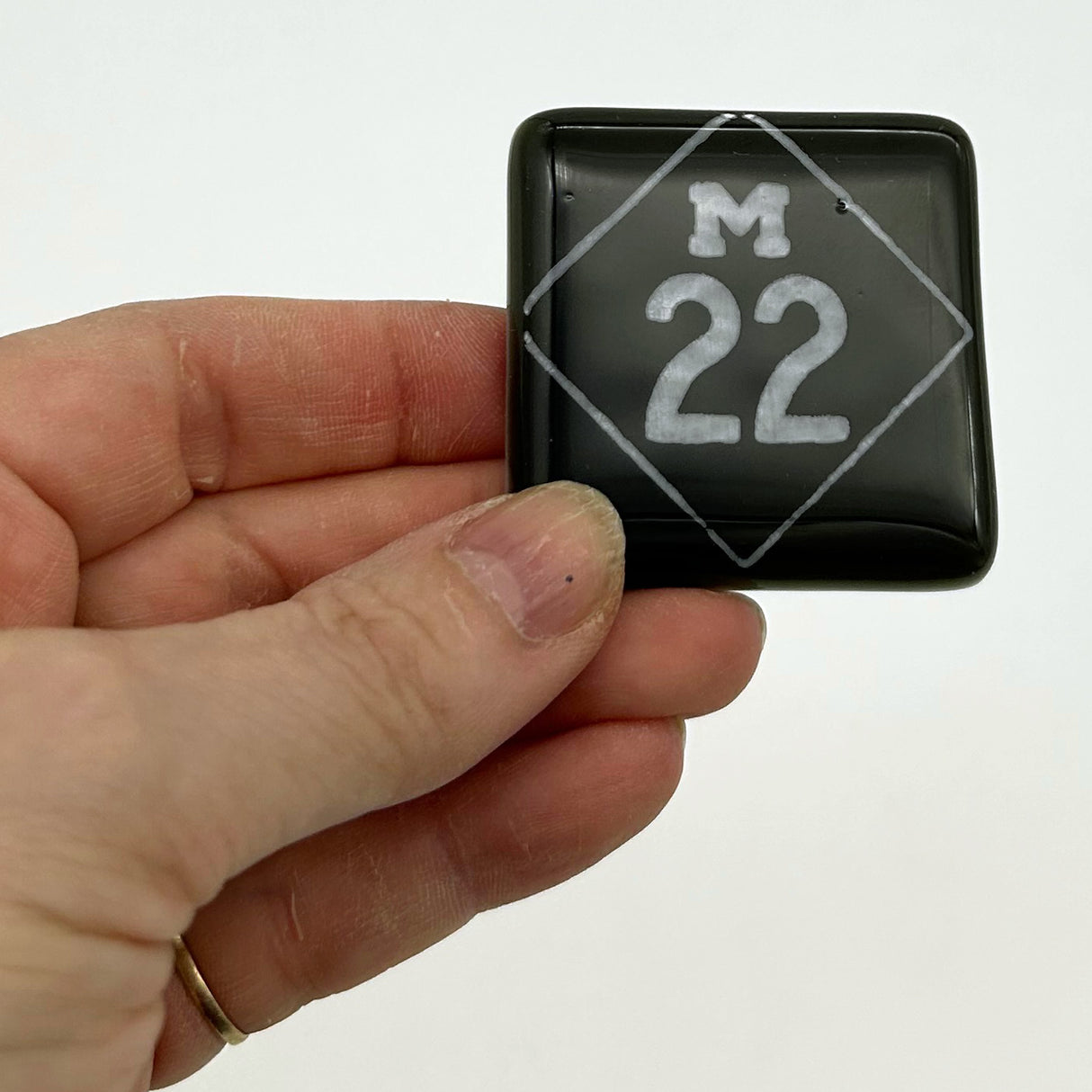 Michigan M22 Fused Glass 1.75" Magnet