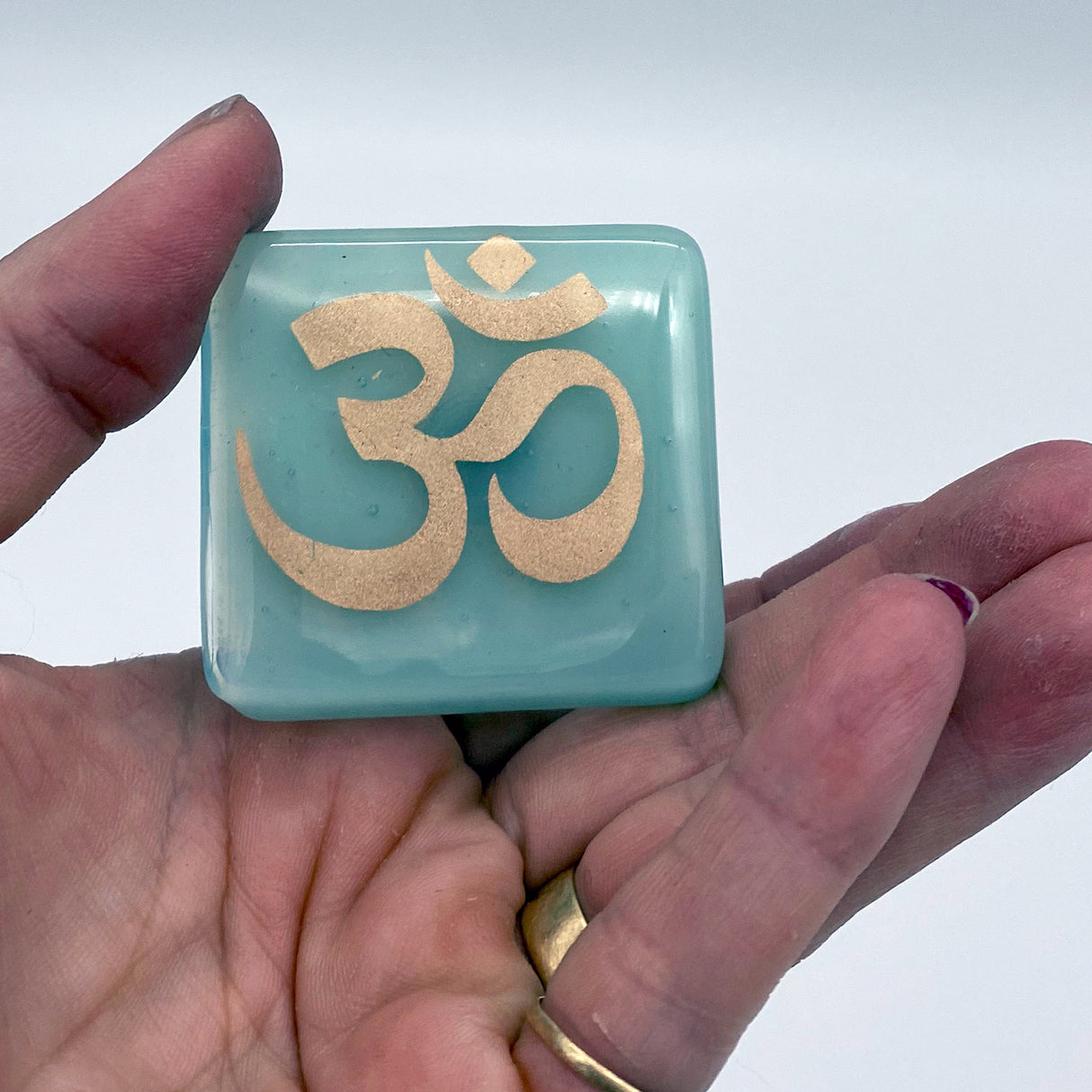 Om Fused Glass 1.75" Magnet