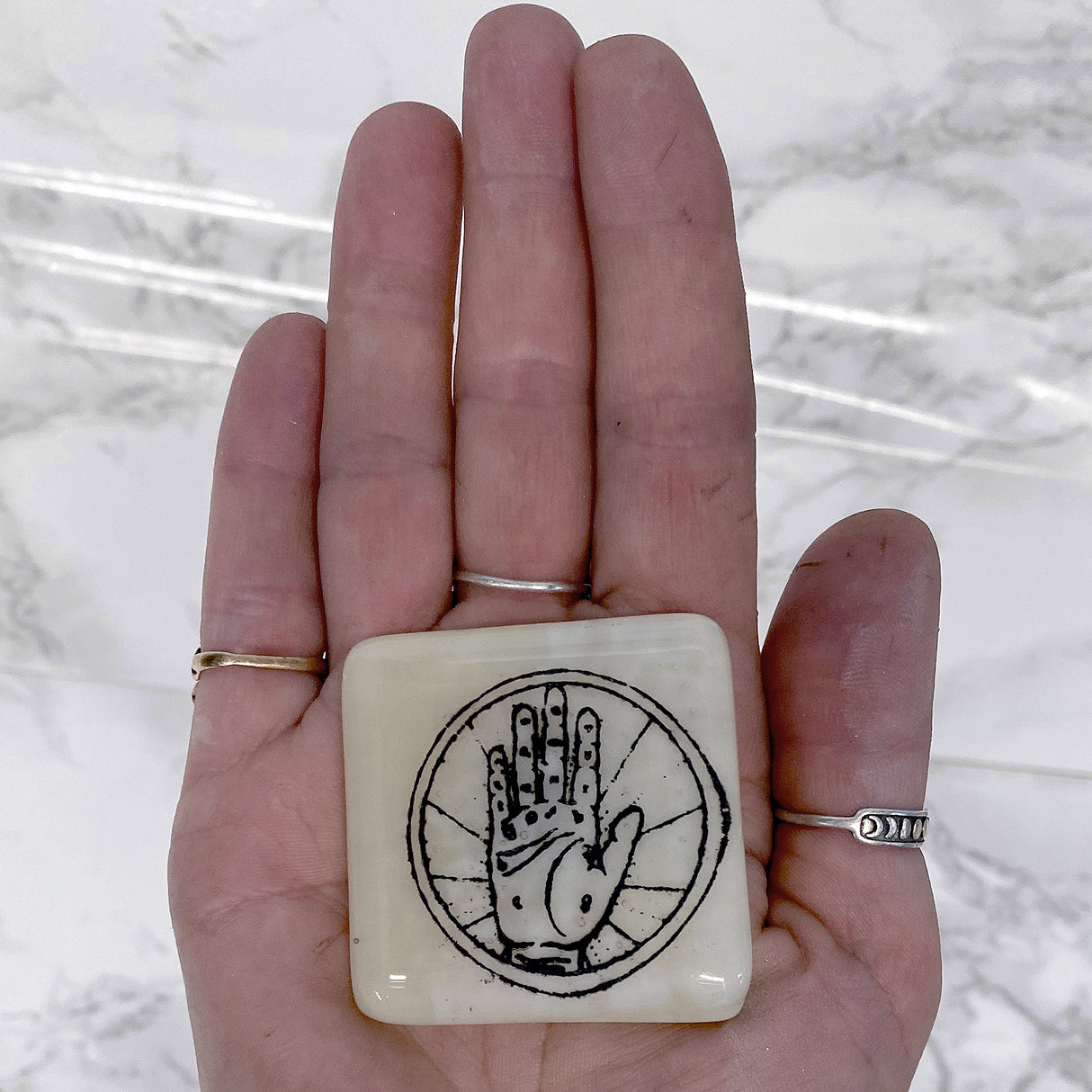 Palmistry Fused Glass 1.75" Magnet