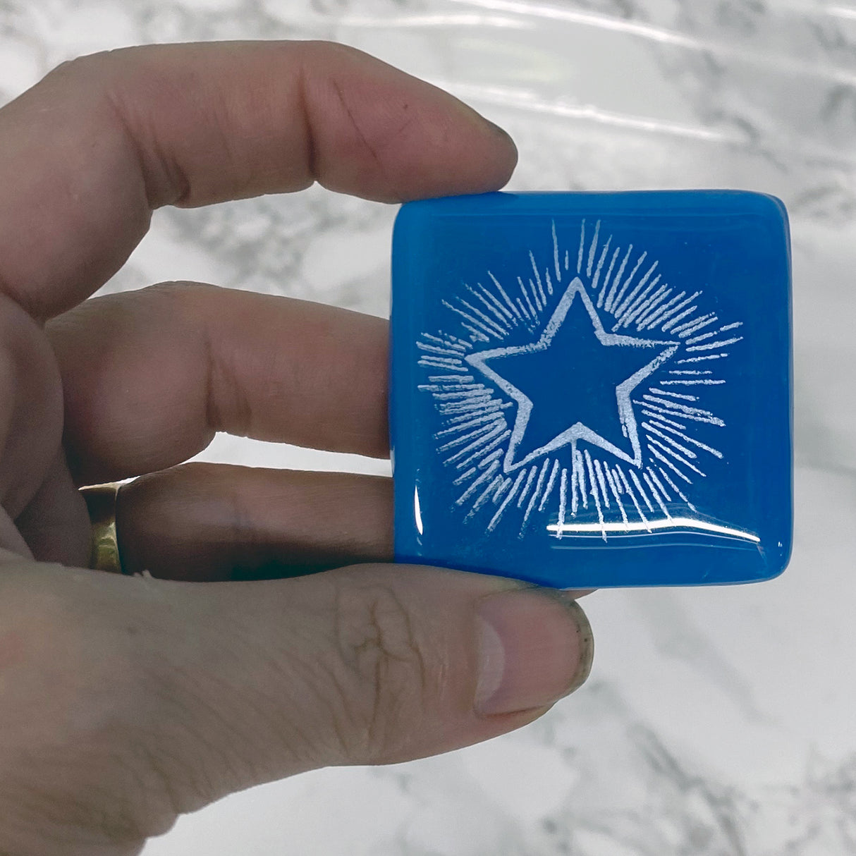 Star Fused Glass 1.75" Magnet