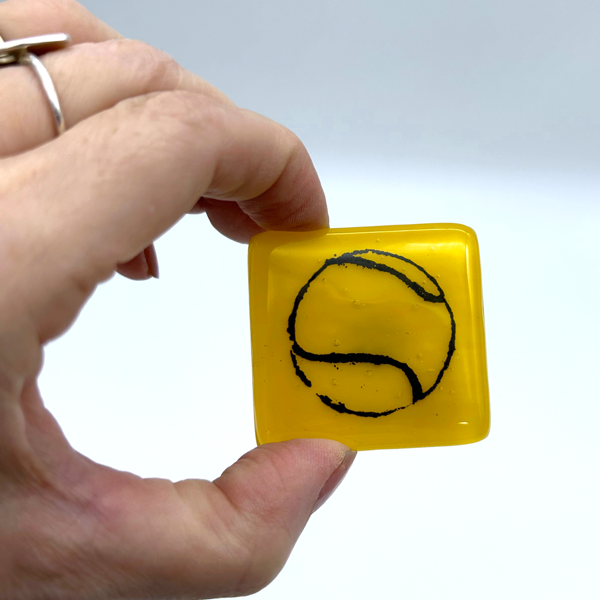 Tennis Fused Glass 1.75" Magnet