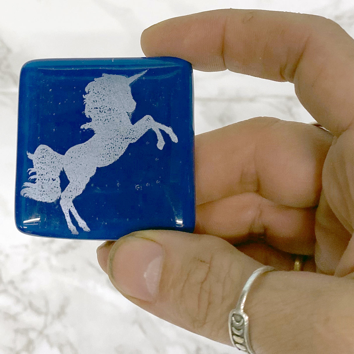 Unicorn Fused Glass 1.75" Magnet