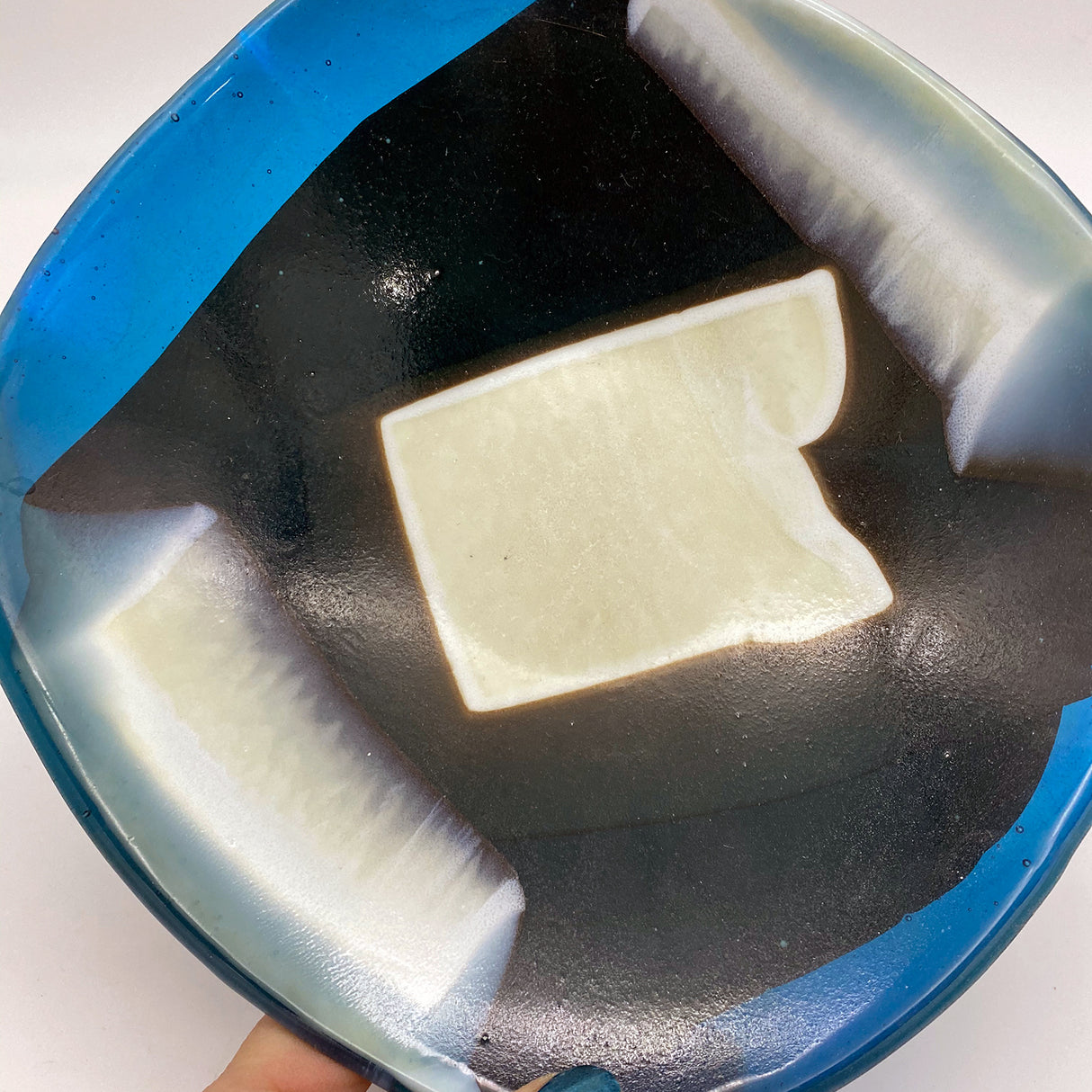 Medium Bowl - One of a Kind, Cobalt-Blue-Ivory