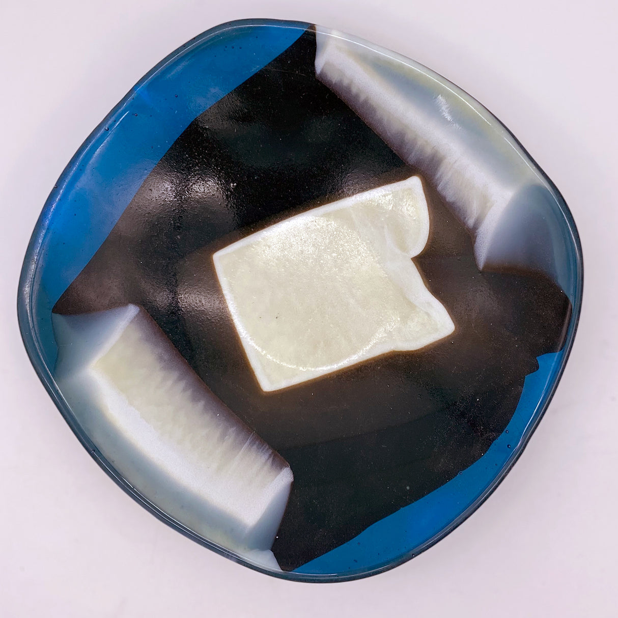 Medium Bowl - One of a Kind, Cobalt-Blue-Ivory