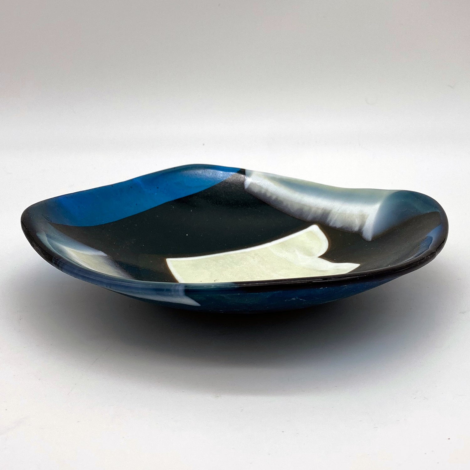 Medium Bowl - One of a Kind, Cobalt-Blue-Ivory