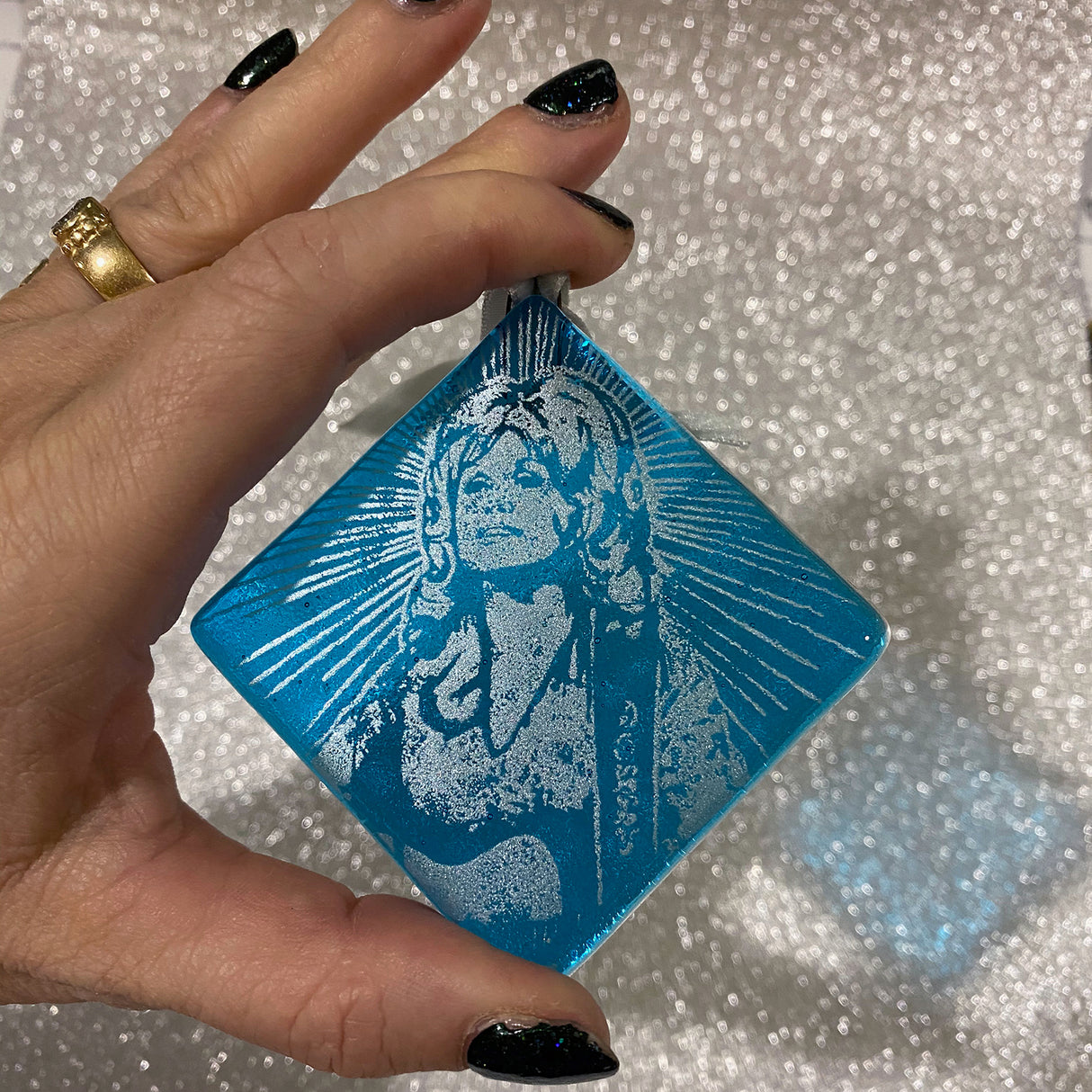 Dolly Parton 2.25" Fused Glass Ornament