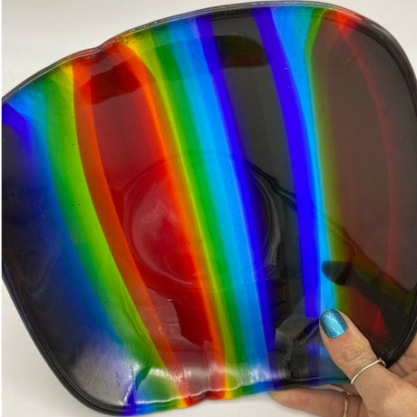 Serving Plates - One of a Kind, Deep Rainbow, 2 available