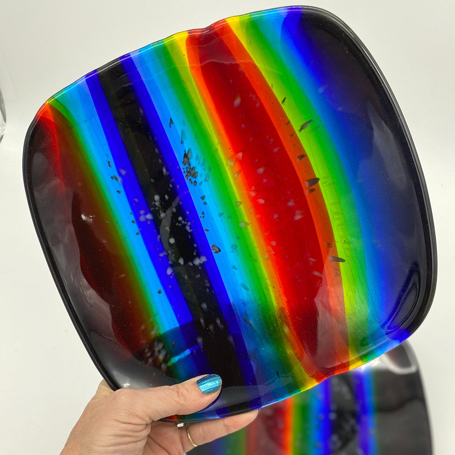 Serving Plates - One of a Kind, Deep Rainbow, 2 available