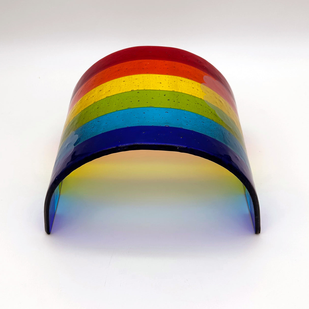 Clouds Rainbow Fused Glass Bridge - Large