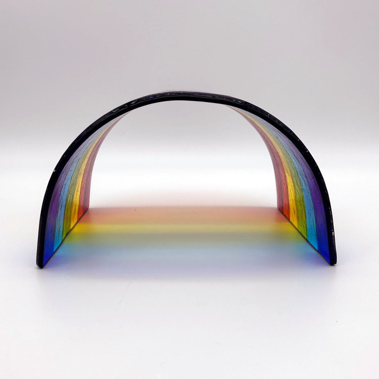 Clouds Rainbow Fused Glass Bridge - Large