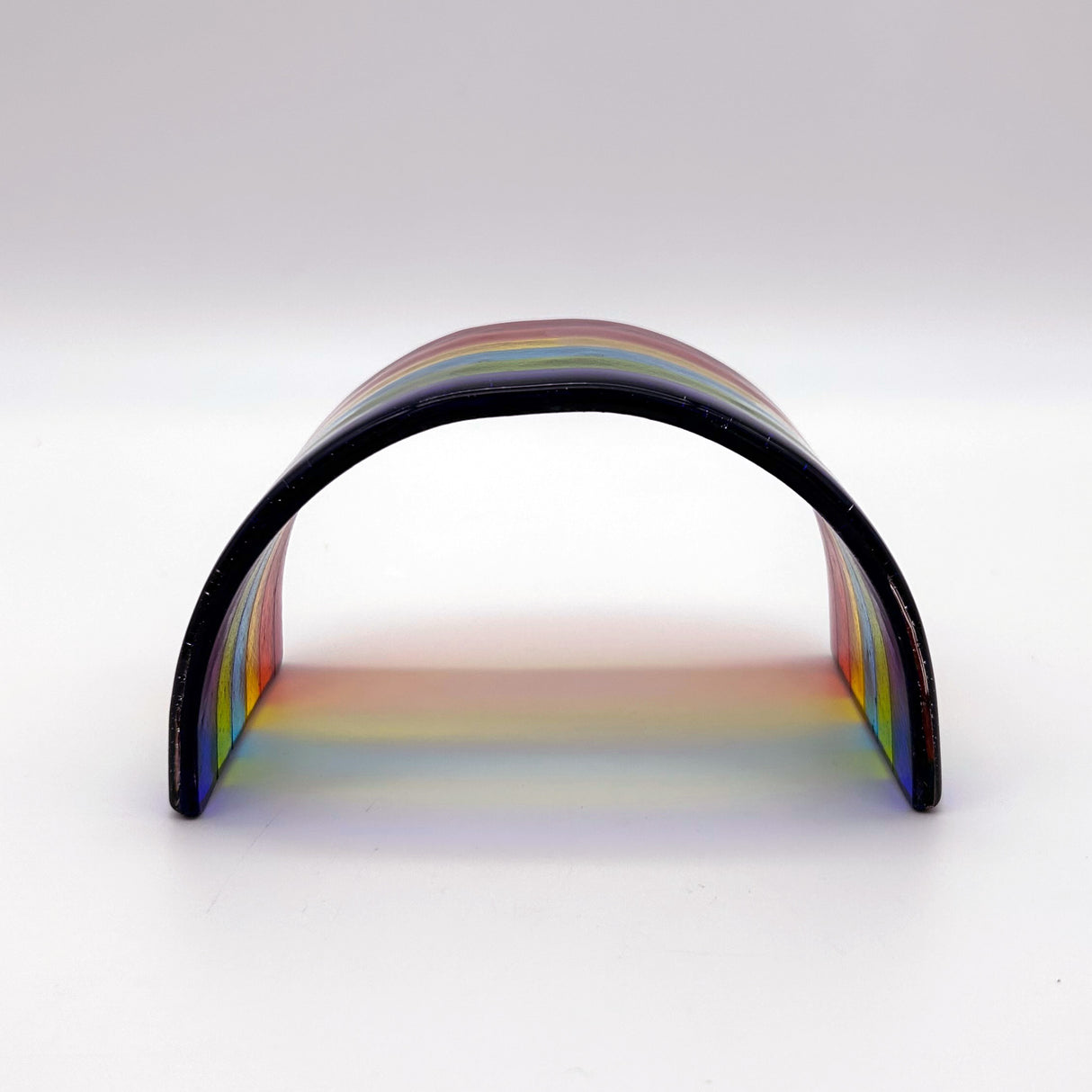 Clouds Rainbow Fused Glass Bridge - Medium