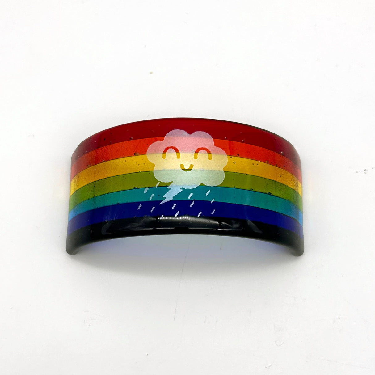 Clouds Rainbow Fused Glass Bridge - Mini