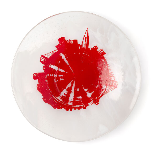 Custom Large City Skyline Bowl Made to Order