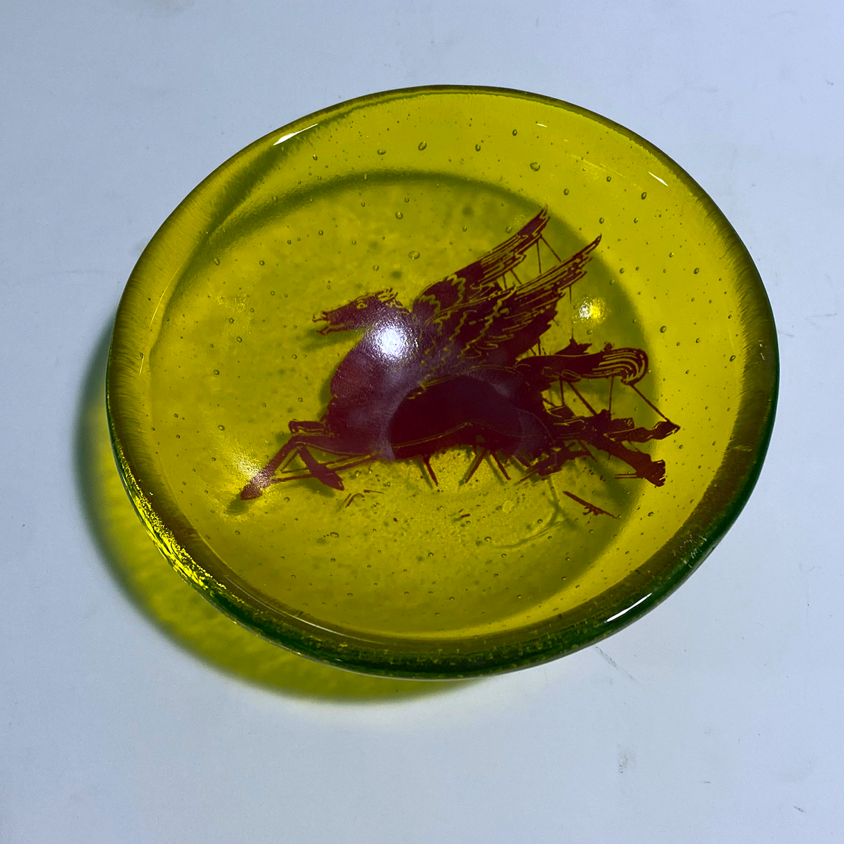 Dallas Pegasus Fused Glass 5" Small Bowl